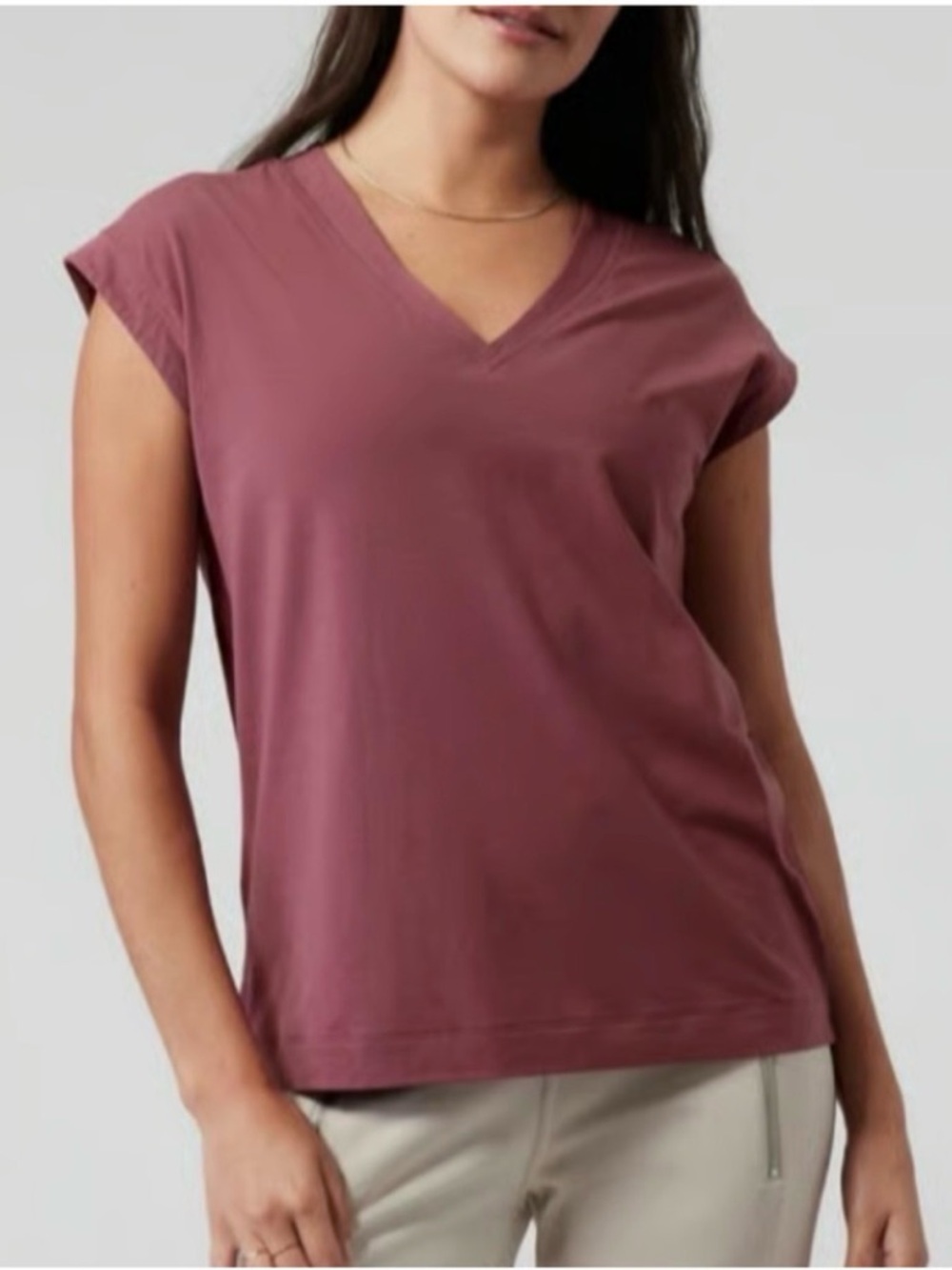 Athleta Avenue Tee Rose Pink Short Sleeve Size XS